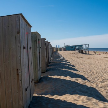 Strandcabine dichtbij
